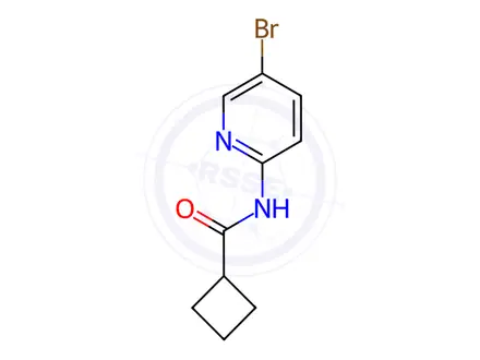 Chemical structure of N-(5-bromopyridin-2-yl)cyclobutanecarboxamide