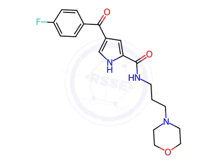 Chemical structure of 4-(4-Fluorobenzoyl)-N-[3-(morpholin-4-yl)propyl]-1H-pyrrole-2-carboxamide