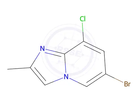 Chemical structure of 6-Bromo-8-chloro-2-methylimidazo[1,2-a]pyridine