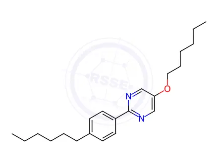 Chemical structure of 5-(Hexyloxy)-2-(4-hexylphenyl)pyrimidine