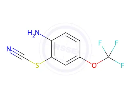 Chemical structure of 2-Amino-5-(trifluoromethoxy)phenyl Thiocyanate