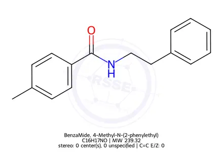 Chemical structure of BenzaMide, 4-Methyl-N-(2-phenylethyl)-