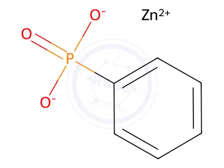 Chemical structure of Phenylphosphonic acid zinc salt