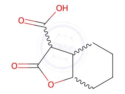 Chemical structure of 2-Oxooctahydrobenzofuran-3-carboxylic acid