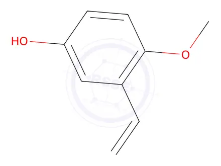 Chemical structure of Phenol, 3-ethenyl-4-methoxy-(9CI)