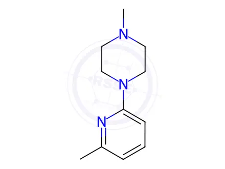 Chemical structure of 1-Methyl-4-(6-methyl-2-pyridinyl)Piperazine