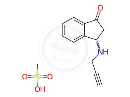 Chemical structure of Rasagiline Impurity 5 Mesylate