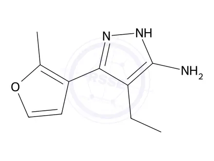 Chemical structure of 4-Ethyl-3-(2-methylfuran-3-yl)-1h-pyrazol-5-amine