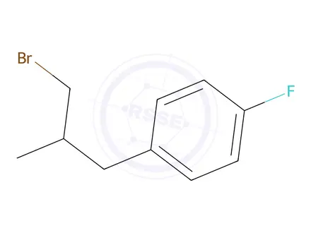 Chemical structure of 1-(3-Bromo-2-methylpropyl)-4-fluorobenzene