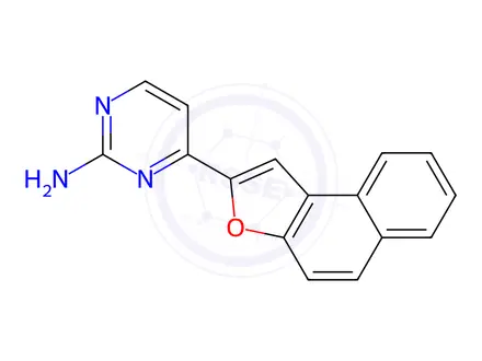 Chemical structure of 4-(Naphtho[2,1-b]furan-2-yl)pyrimidin-2-amine