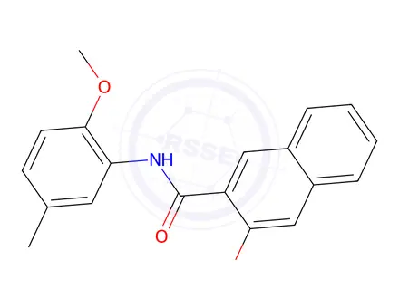 Chemical structure of 3-Hydroxy-N-(2-methoxy-5-methylphenyl)naphthalene-2-carboxamide
