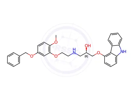 Chemical structure of (R)-(+)-5'-Benzyloxy Carvedilol
