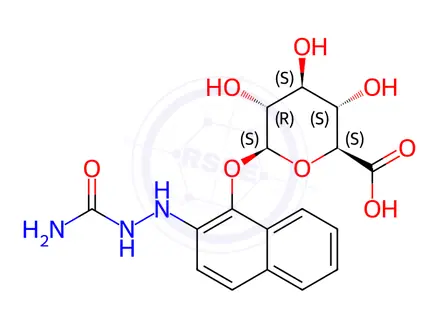 Chemical structure of Dihydronaftazone O-Beta-D-Glucuronide