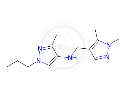 Chemical structure of N-[(1,5-dimethyl-1H-pyrazol-4-yl)methyl]-3-methyl-1-propyl-1H-pyrazol-4-amine