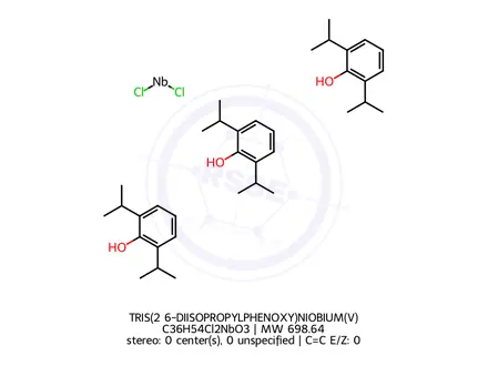 Chemical structure of TRIS(2 6-DIISOPROPYLPHENOXY)NIOBIUM(V)