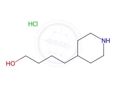 Chemical structure of 4-(piperidin-4-yl)butan-1-ol hydrochloride