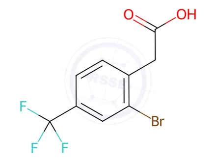 Chemical structure of 2-Bromo-4-(trifluoromethyl)phenylacetic acid