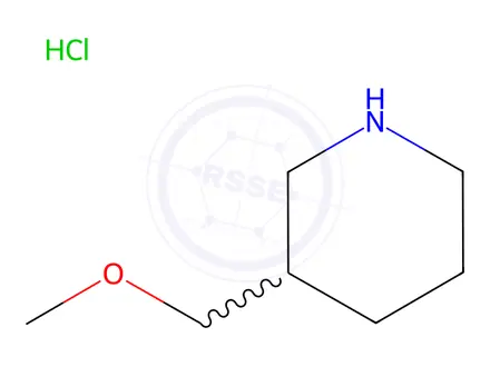 Chemical structure of 3-(Methoxymethyl)piperidine hydrochloride