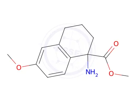 Chemical structure of Methyl 1-amino-6-methoxy-1,2,3,4-tetrahydronaphthalene-1-carboxylate