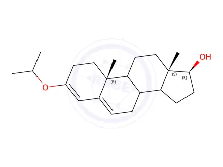 Chemical structure of (10R,13S,17S)-3-isopropoxy-10,13-dimethyl-2,7,8,9,10,11,12,13,14,15,16,17-dodecahydro-1H-cyclopenta[a]phenanthren-17-ol