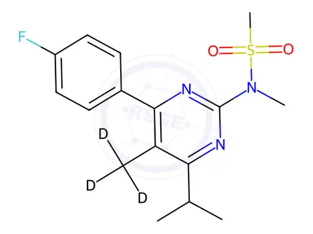 Chemical structure of N-[4-(4-Fluorophenyl)-5-methyl-6-(1-methylethyl)-2-pyrimidinyl]-N-methylmethanesulfonamide-d3