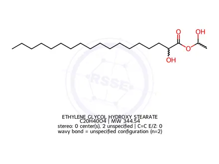 Chemical structure of ETHYLENE GLYCOL HYDROXY STEARATE
