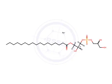 Chemical structure of 17:0 Lyso PG-d5