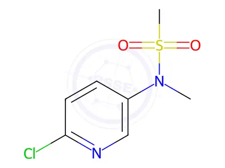 Chemical structure of N-(6-chloropyridin-3-yl)-N-methylmethanesulfonamide