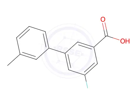 Chemical structure of 5-Fluoro-3'-methylbiphenyl-3-carboxylic acid