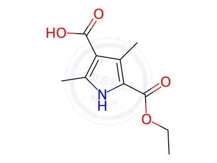 Chemical structure of 5-(Ethoxycarbonyl)-2,4-dimethyl-1H-pyrrole-3-carboxylic acid