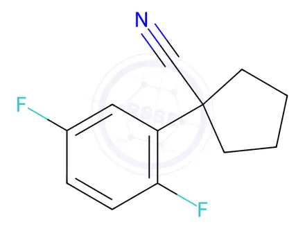 Chemical structure of 1-(2,5-Difluorophenyl)cyclopentanecarbonitrile