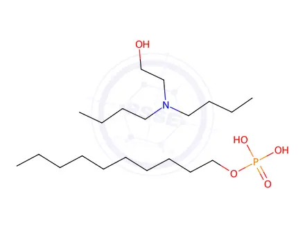 Chemical structure of decyl dihydrogen phosphate, compound with 2-(dibutylamino)ethanol