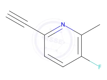 Chemical structure of 6-Ethynyl-3-fluoro-2-methylpyridine