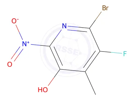 Chemical structure of 6-Bromo-5-fluoro-4-methyl-2-nitro-3-pyridinol