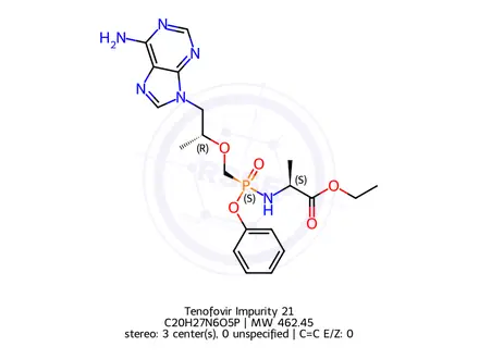 Chemical structure of Tenofovir Alafenamide Fumarate Impurity 98 Monomer