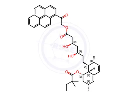 Chemical structure of Simvastatin, 1-Pyreneacetyl Ester