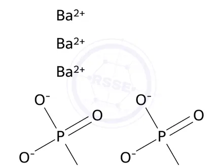 Chemical structure of phosphoric acid, barium salt