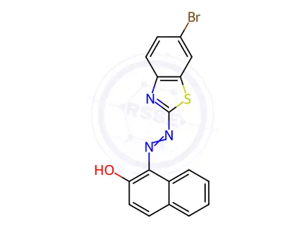 Chemical structure of 1-(6-Bromo-2-benzothiazolylazo)-2-naphthol