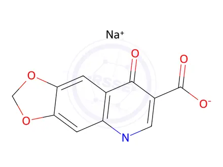 Chemical structure of Oxolinic Acid Sodium Salt