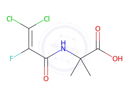 Chemical structure of Alanine, N-(3,3-dichloro-2-fluoro-1-oxo-2-propenyl)-2-methyl-(9CI)