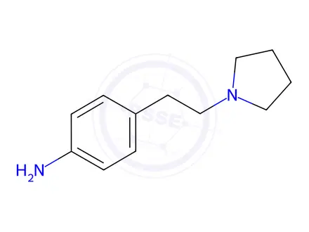 Chemical structure of {4-[2-(1-Pyrrolidinyl)ethyl]phenyl}amine Dihydrochloride
