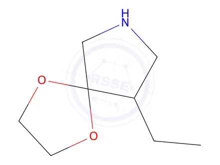 Chemical structure of 9-ethyl-1,4-dioxa-7-azaspiro[4.4]nonane