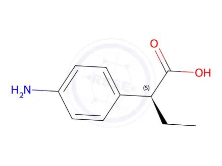 Chemical structure of (S)-2-(4-aminophenyl)butanoic acid
