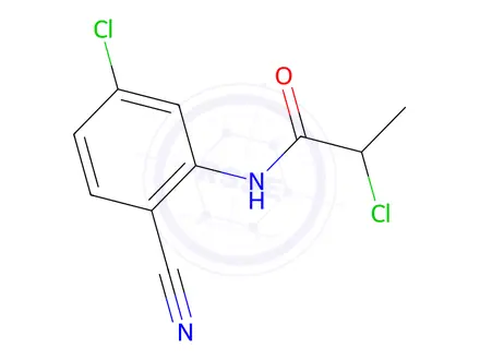 Chemical structure of 2-Chloro-n-(5-chloro-2-cyanophenyl)propanamide