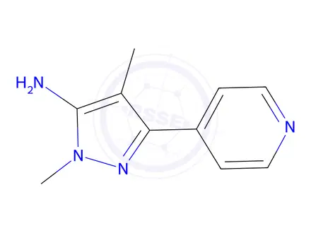 Chemical structure of 1,4-Dimethyl-3-(pyridin-4-yl)-1h-pyrazol-5-amine