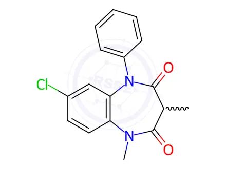 Chemical structure of Clobazam Impurity 3(Clobazam EP Impurity C)
