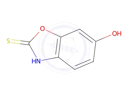 Chemical structure of 2(3H)-benzoxazolethione, 6-hydroxy-