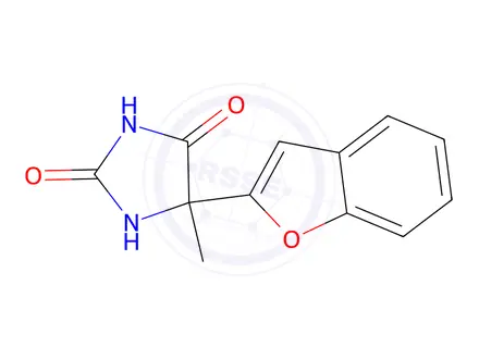 Chemical structure of 5-(1-Benzofuran-2-yl)-5-methylimidazolidine-2,4-dione