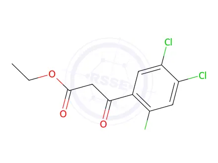 Chemical structure of 2,4,5-Trichloro-β-oxo-benzenepropanoic Acid Ethyl Ester