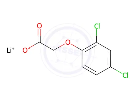 Chemical structure of (2,4-DICHLOROPHENOXY)ACETICACIDLITHIUMSALT